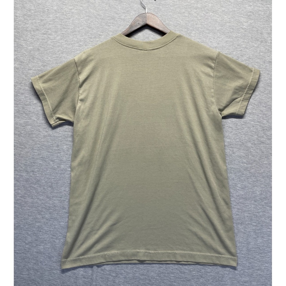 Vintage Campbellsville Apparel Company (CAC) T-Shirt Mens Medium Beige Crew Neck - Picture 2 of 5